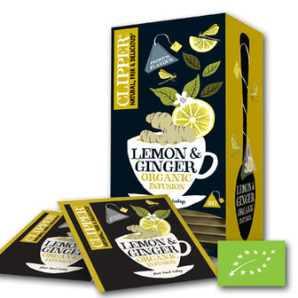 Clipper Pyramids Premium Lemon Ginger BIO (6x20st)